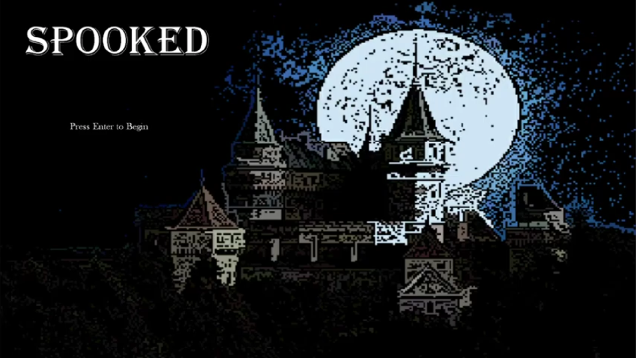 Title Screen of Spooked